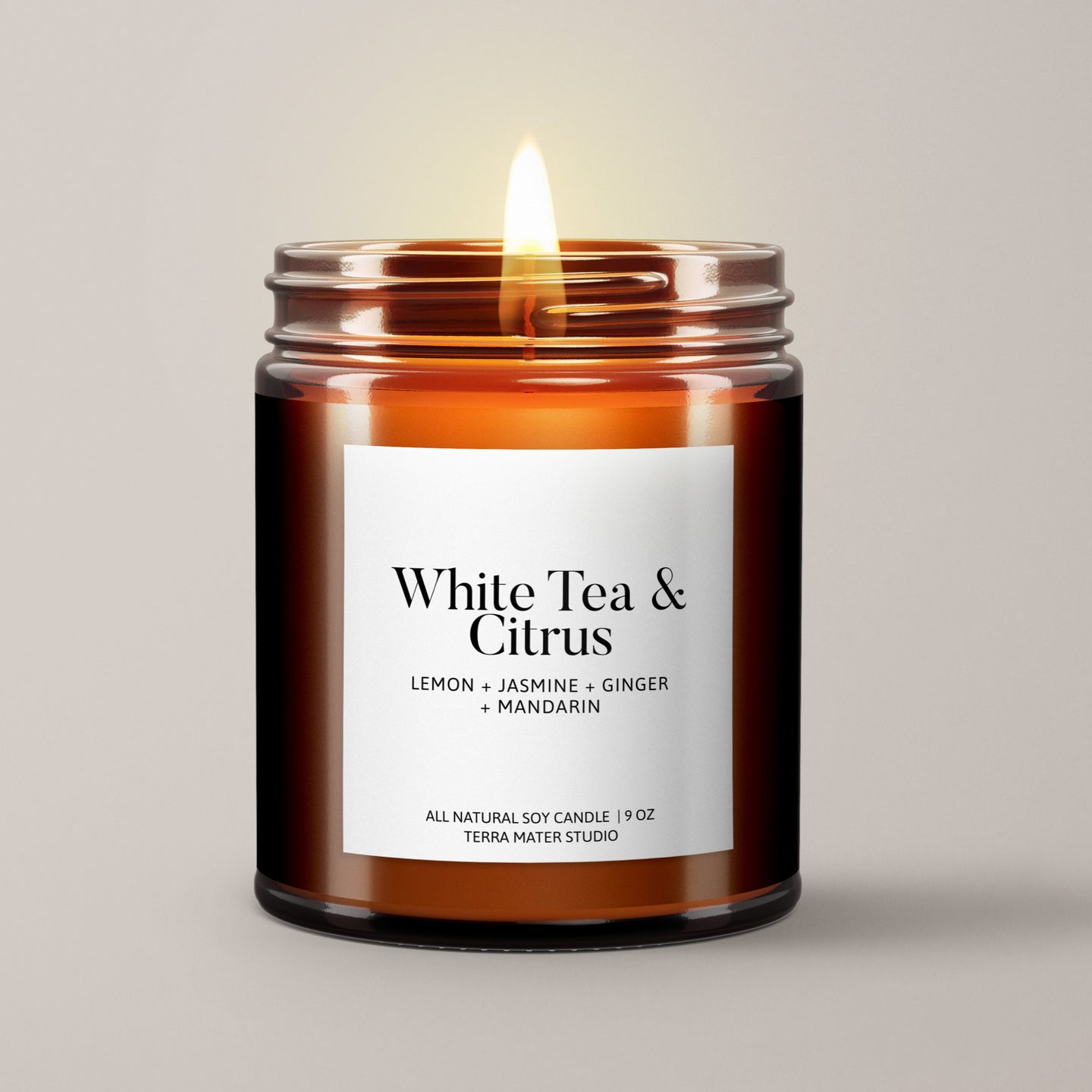 White Tea + Citrus Soy Wax Candle