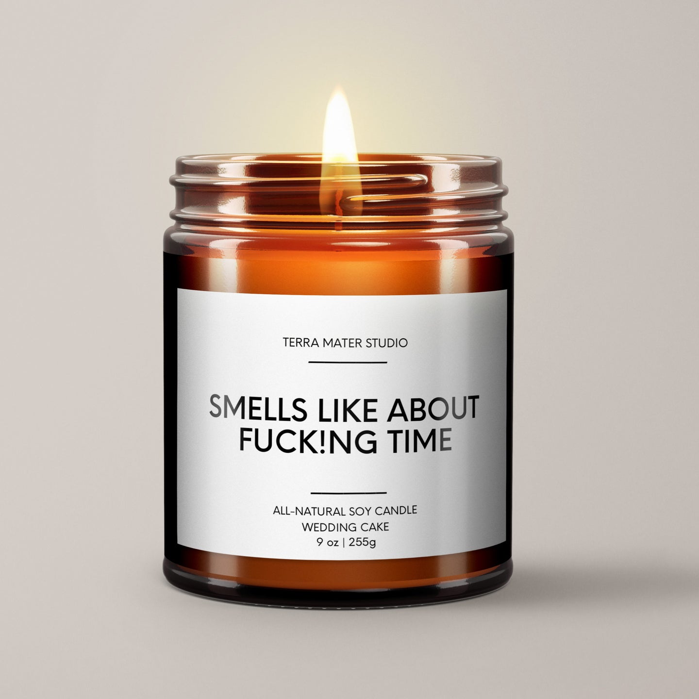Smells Like About Fuck!n Time Soy Wax Candle | Engagement Gift