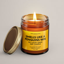 Load image into Gallery viewer, Smells Like A Penguins Win | Pittsburgh Lucky Game Day Candle | Soy Wax Candle
