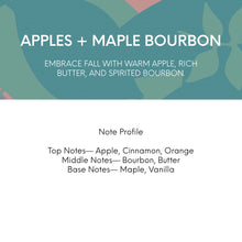 Load image into Gallery viewer, Apples + Maple Bourbon Soy Wax Candle
