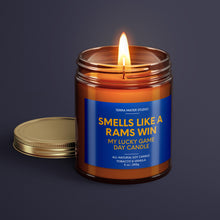 Load image into Gallery viewer, Smells Like A Rams Win | Los Angeles Lucky Game Day Candle | Soy Wax Candle
