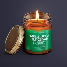 Load image into Gallery viewer, Smells Like A Celtics Win | Boston Lucky Game Day Candle | Soy Wax Candle
