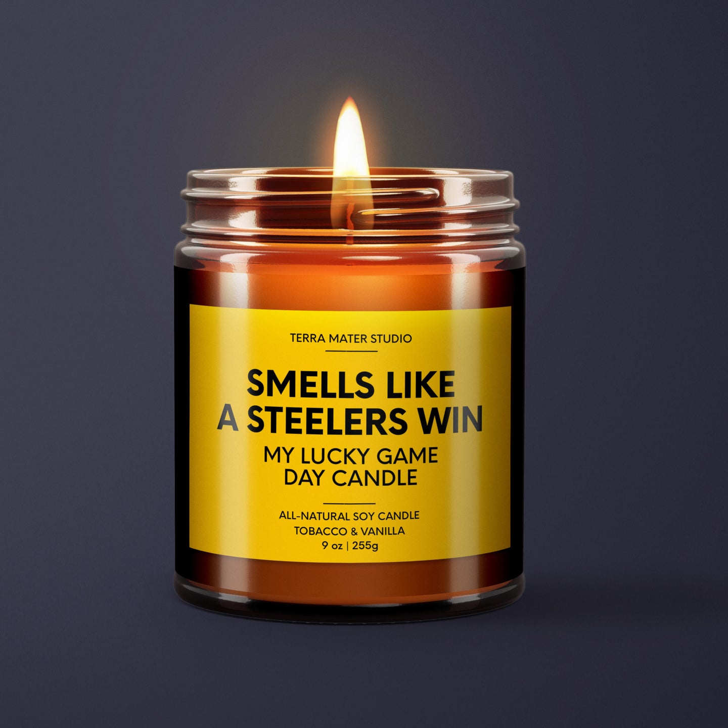 Smells Like A Steelers Win | Pittsburgh Lucky Game Day Candle | Soy Wax Candle