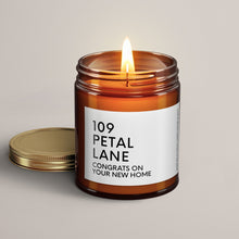 Load image into Gallery viewer, New Home Address Scented Candle | Housewarming Gift
