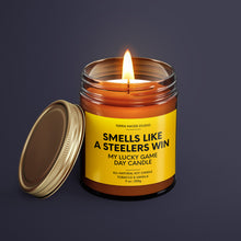Load image into Gallery viewer, Smells Like A Steelers Win | Pittsburgh Lucky Game Day Candle | Soy Wax Candle
