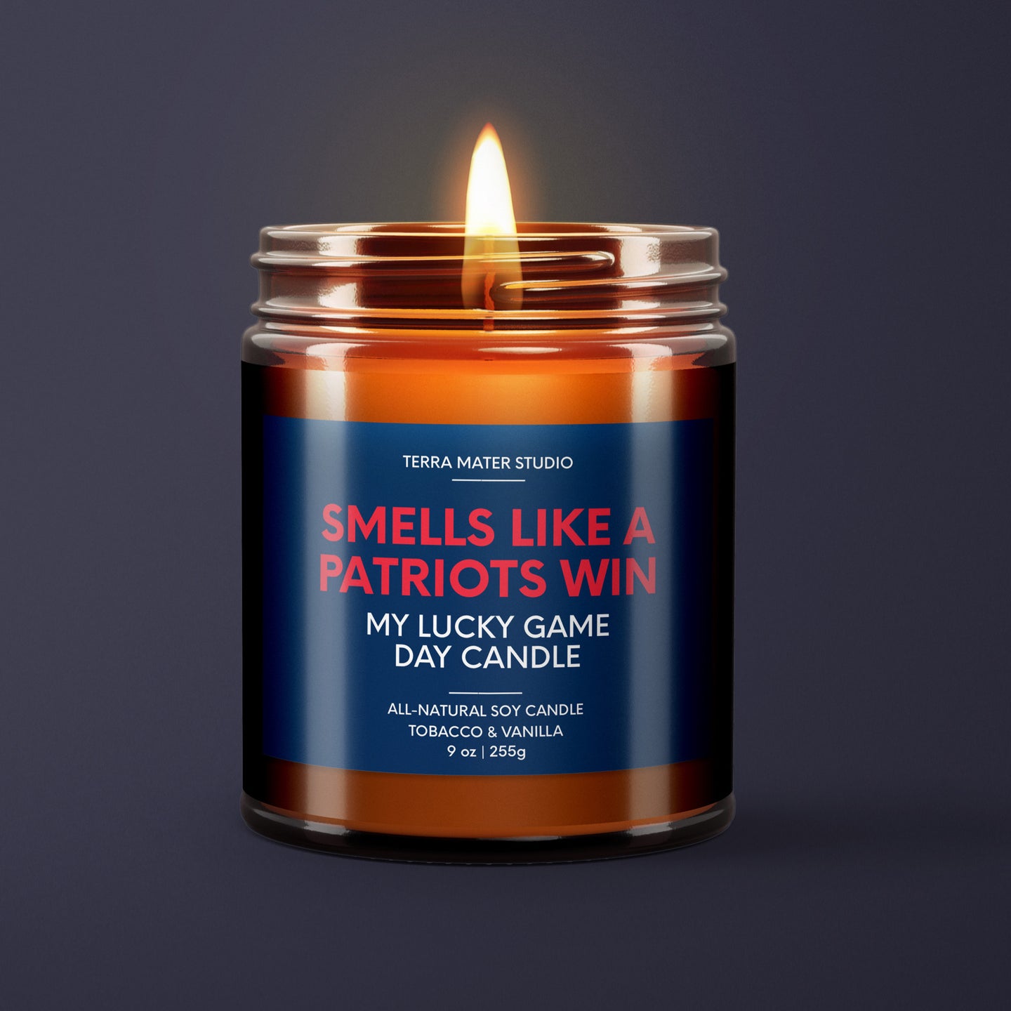 Smells Like A Patriots Win | New England Lucky Game Day Candle | Soy Wax Candle