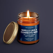 Load image into Gallery viewer, Smells Like A Cowboys Win | Dallas Lucky Game Day Candle | Soy Wax Candle

