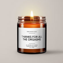 Load image into Gallery viewer, Thanks For All The Orgasms Soy Wax Candle | Funny Candles
