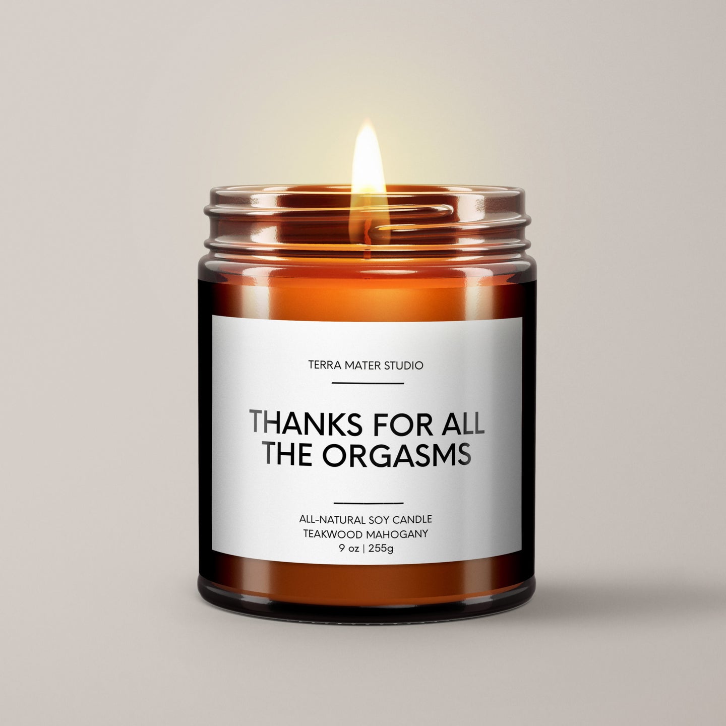 Thanks For All The Orgasms Soy Wax Candle | Funny Candles