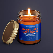 Load image into Gallery viewer, Smells Like A Gators Win | Florida Lucky Game Day Candle | Soy Wax Candle

