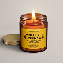 Load image into Gallery viewer, Smells Like A Penguins Win | Pittsburgh Lucky Game Day Candle | Soy Wax Candle
