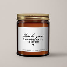 Load image into Gallery viewer, Thank You For Making Our Day So Special Soy Wax Candle | Wedding Planner Gift
