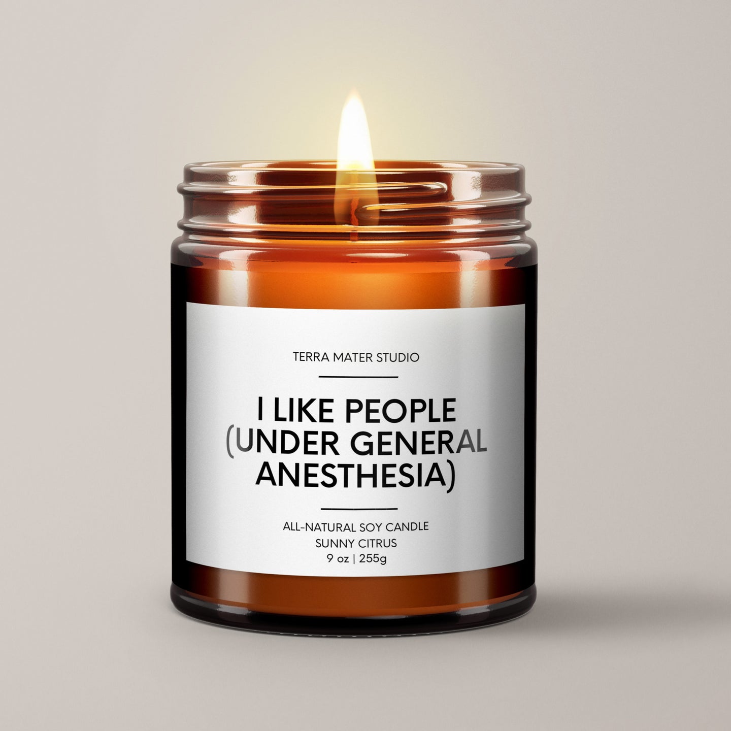 I Like People (Under General Anesthesia) Soy Wax Candle | Funny Candles