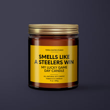 Load image into Gallery viewer, Smells Like A Steelers Win | Pittsburgh Lucky Game Day Candle | Soy Wax Candle
