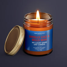 Load image into Gallery viewer, Smells Like A Bills Win | Buffalo Lucky Game Day Candle | Soy Wax Candle
