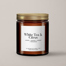 Load image into Gallery viewer, White Tea + Citrus Soy Wax Candle
