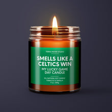 Load image into Gallery viewer, Smells Like A Celtics Win | Boston Lucky Game Day Candle | Soy Wax Candle
