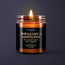 Load image into Gallery viewer, Smells Like A Saints Win | New Orleans Lucky Game Day Candle | Soy Wax Candle
