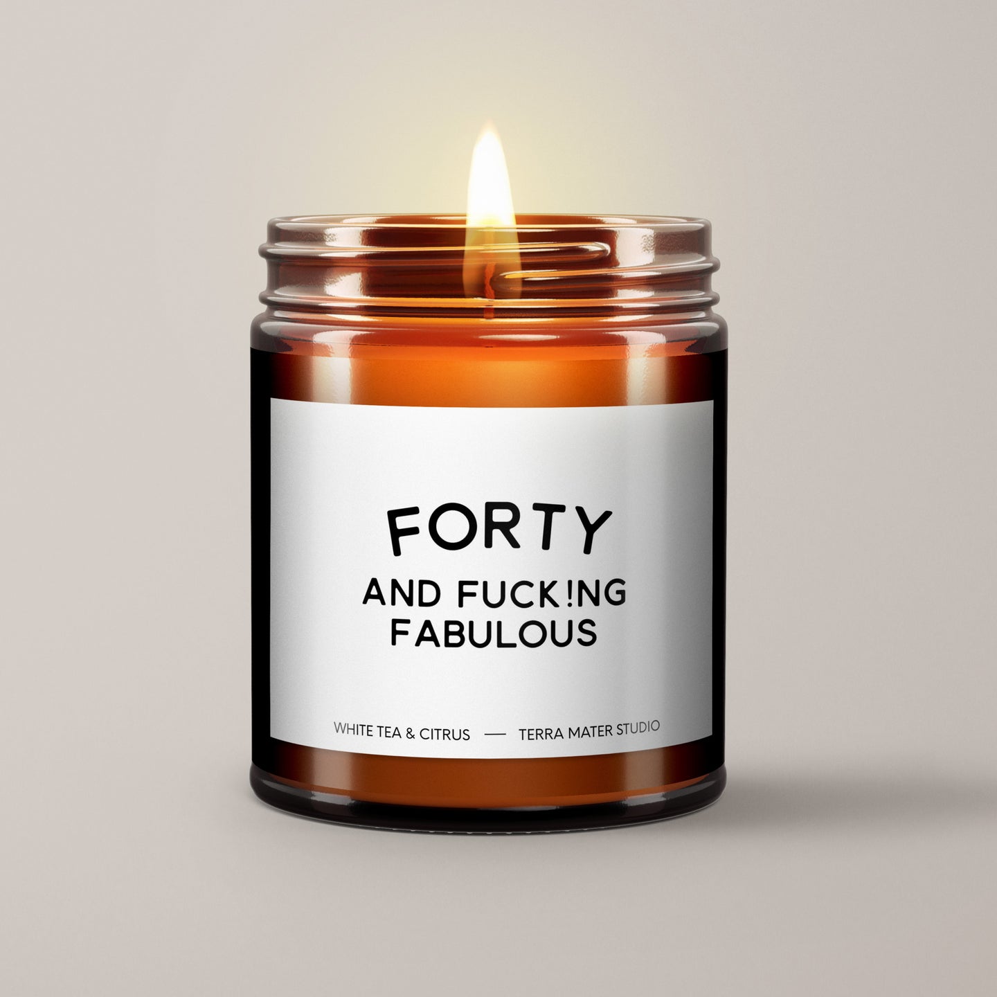 Forty And Fucking Fabulous | 40th Birthday Gift | Soy Wax Candle