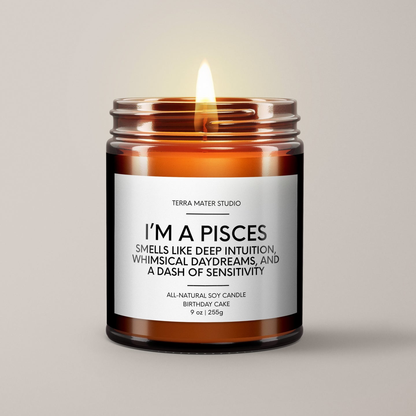 Pisces Birthday Candle | Soy Wax Candle | Horoscope Candle