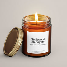 Load image into Gallery viewer, Teakwood Mahogany Soy Wax Candle
