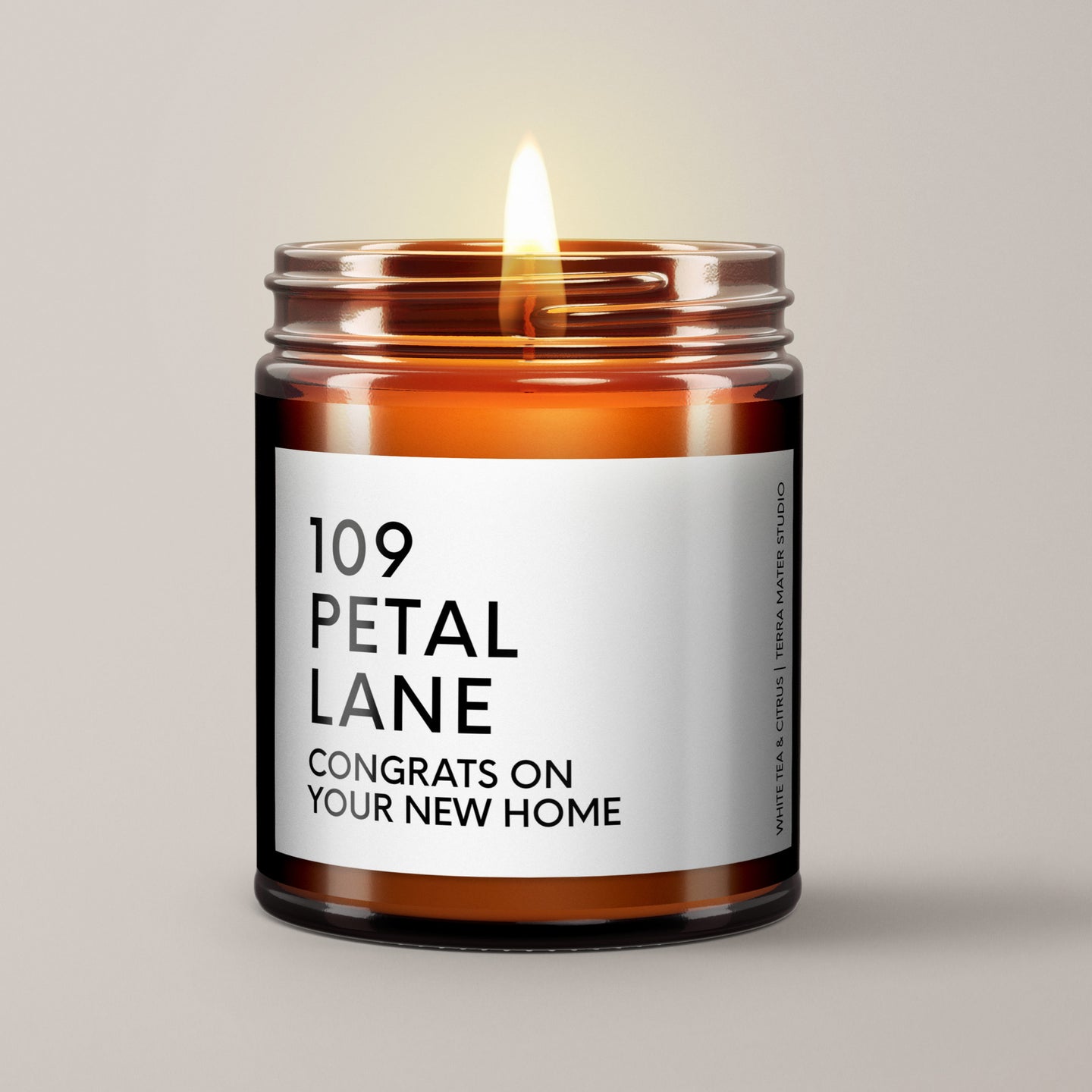 New Home Address Scented Candle | Housewarming Gift