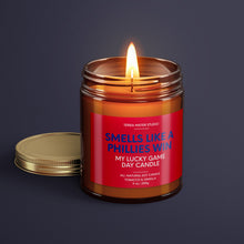 Load image into Gallery viewer, Smells Like A Phillies Win | Philadelphia Lucky Game Day Candle | Soy Wax Candle
