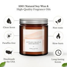 Load image into Gallery viewer, Apples Maple Bourbon All-Natural Scented Candle