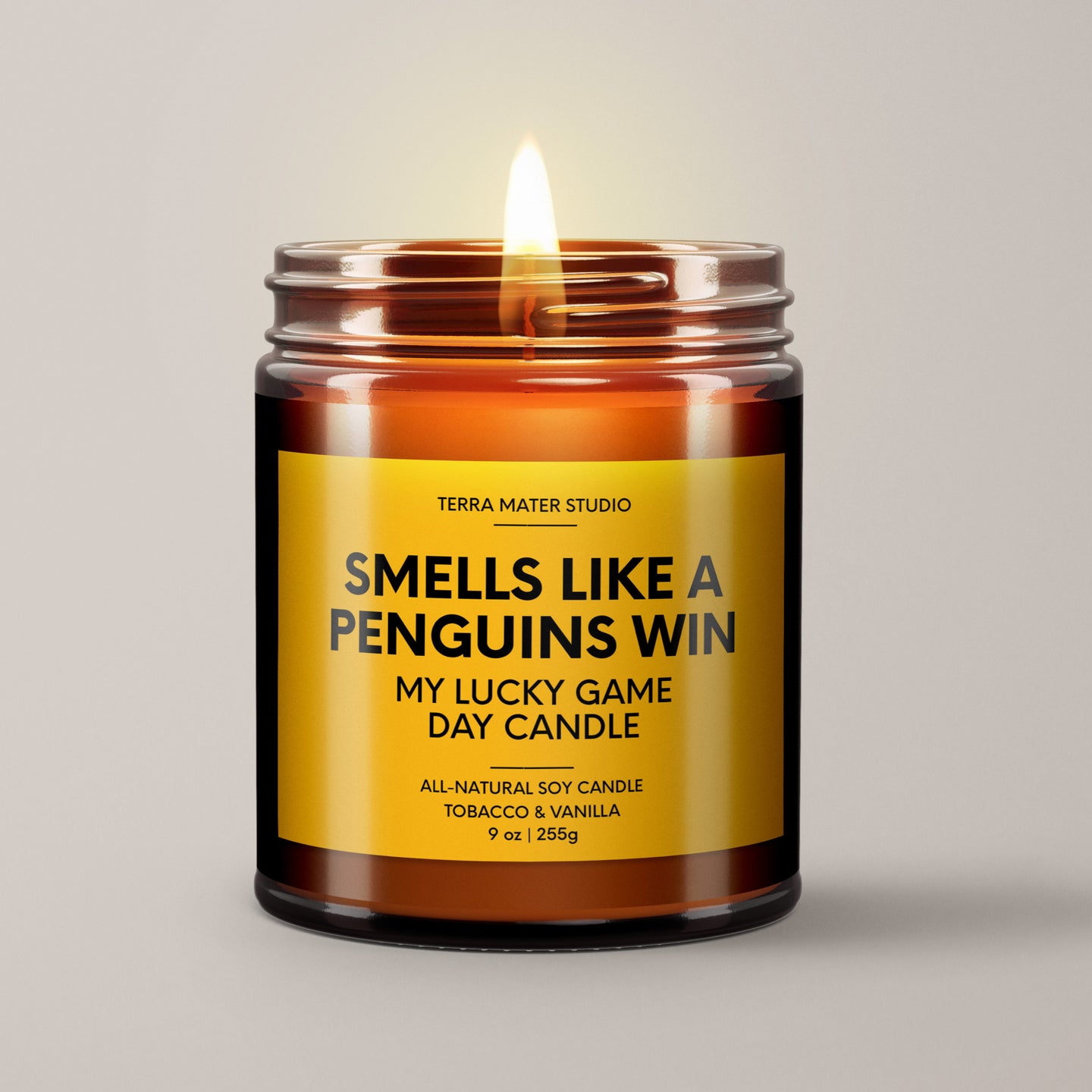 Smells Like A Penguins Win | Pittsburgh Lucky Game Day Candle | Soy Wax Candle