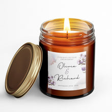 Load image into Gallery viewer, personalized scented candle engagement for couple