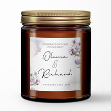 Load image into Gallery viewer, personalized scented candle with lid for couple