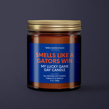 Load image into Gallery viewer, Smells Like A Gators Win | Florida Lucky Game Day Candle | Soy Wax Candle
