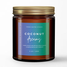 Load image into Gallery viewer, Coconut Dreams All-Natural Scented Candle | 50+ Hour Burn