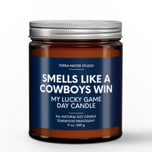 Load image into Gallery viewer, Smells Like A Cowboys Win Lucky Game Day Candle