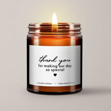 Load image into Gallery viewer, Thank You For Making Our Day So Special Soy Wax Candle | Wedding Planner Gift
