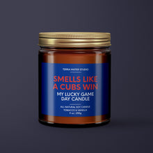 Load image into Gallery viewer, Smells Like A Cubs Win | Chicago Lucky Game Day Candle | Soy Wax Candle
