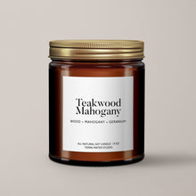 Load image into Gallery viewer, Teakwood Mahogany Soy Wax Candle
