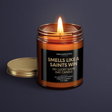 Load image into Gallery viewer, Smells Like A Saints Win | New Orleans Lucky Game Day Candle | Soy Wax Candle
