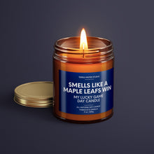 Load image into Gallery viewer, Smells Like A Maple Leafs Win | Toronto Lucky Game Day Candle | Soy Wax Candle
