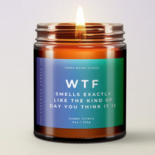Load image into Gallery viewer, FUNNY CANDLE LABEL IN AMBER JAR