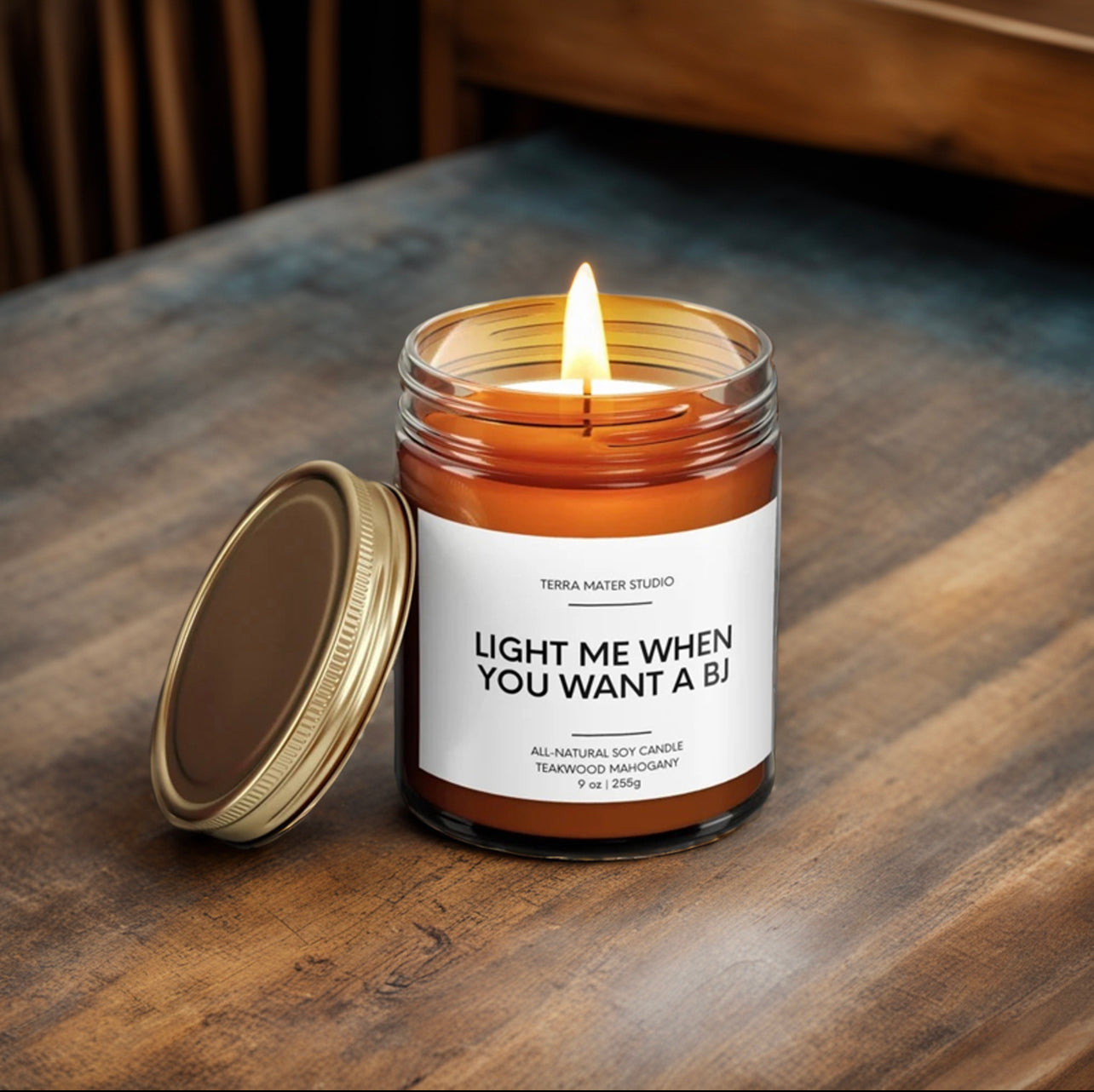 Light Me When You Want A BJ Soy Wax Candle | Funny Candles