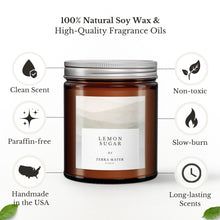 Load image into Gallery viewer, Lemon Sugar All-Natural Scented Candle