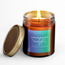 Load image into Gallery viewer, Peppermint & Eucalyptus All-Natural Scented Candle | 50+ Hour Burn