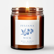 Load image into Gallery viewer, personalized scented candle for couple