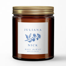 Load image into Gallery viewer, personalized scented candle with lid for couple