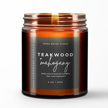 Load image into Gallery viewer, Teakwood Mahogany All-Natural Scented Candle | 50+ Hour Burn