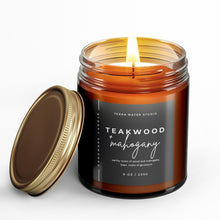 Load image into Gallery viewer, Teakwood Mahogany All-Natural Scented Candle | 50+ Hour Burn