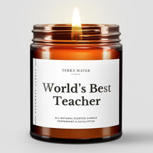 Load image into Gallery viewer, World's Best Teacher All-Natural Soy Wax Candle | Gift For Teacher