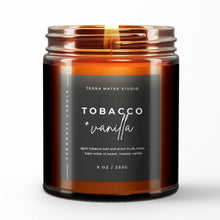 Load image into Gallery viewer, Tobacco & Vanilla All-Natural Scented Candle | 50+ Hour Burn