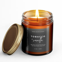 Load image into Gallery viewer, Tobacco & Vanilla All-Natural Scented Candle | 50+ Hour Burn